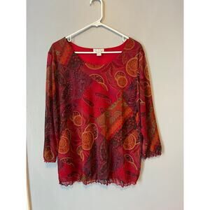 Plus Size Mesh Top